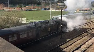 44871 1Z17 Black 5 Babworth loop departure video Retford 12:00 and some other trains 24/2/2024