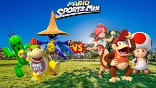 Mario Sports Mix - Hockey (3 Players, Hard CPU) Exhibition Match #537