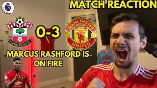 SOUTHAMPTON 0-3 MANCHESTER UNITED | PREMIER LEAGUE GOAL REACTION HIGHLIGHTS |
