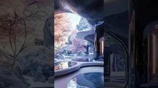 Tranquil Reflections: A Visionary Oasis #futuristicliving #hamidshax