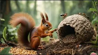What Happens When A Brown Squirrel Gets Caught Stealing Ant Eggs?