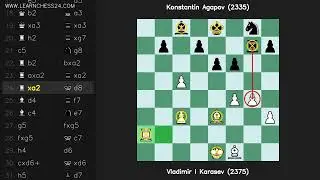 잉글리시-오프닝-대칭-변형: Vladimir I Karasev (2375) vs Konstantin Agapov (2335)