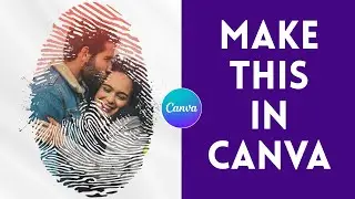 Создайте этот рисунок с двойной экспозицией отпечатков пальцев в Canva — редактируемый и продавае...