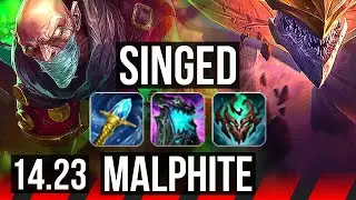 SINGED vs MALPHITE (TOP) | Rank 13 Singed | KR Master | 14.23