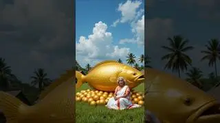 Grandma Gold Fish and Gold Eggs | Urdu story | Urdu Kahani #shorts #shortsfeed #ai #gold #fish