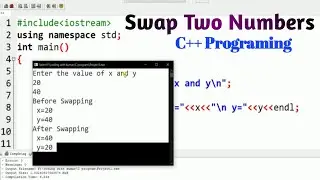 C++ Program to Swap Two Numbers