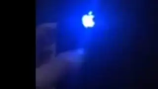 iPhone 6 Glowing Apple Logo 🍎   Blue Jet Black Skin