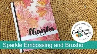 Sparkle Embossing and Brusho Watercoloring