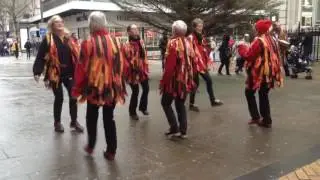 Black Adder Clog Morris dancing in Birmingham.