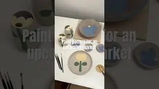 Paint pottery & chat about my favorite brushes! 🎨🖌️ #artist #pottery #diycrafts #painting