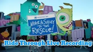 Monsters, Inc. Mike & Sulley to the Rescue! - Ride Through Live Recording