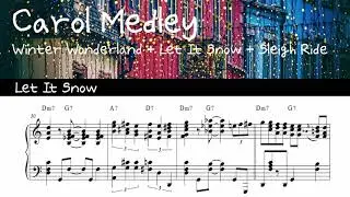 신나는 재즈 피아노 크리스마스 캐롤 3곡 메들리 Cheerful Jazz ￼Piano Christmas Carol Medley ￼/Piano Sheet Music 피아노 악보