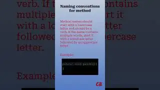 Java naming conventions | 