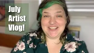 July Vlog! | Chill and hang with me as I finish a rug, dog portrait, and make some pendants!