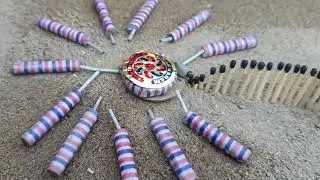 Diwali Bomb And chakri Vs Matshstick Chain Reaction Domino 😱 | 