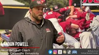 D2 vs. D1 Baseball / North Greenville University Head Baseball Coach Landon Powell / J Rudd Baseball