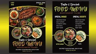 Food Menu Design In Photoshop How To Design Food Menu In Photoshop Creative Design Menu Design
