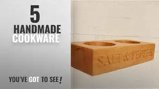 Top 10 Handmade Cookware [2018]: Solid Oak Salt and Pepper Pinch Pots
