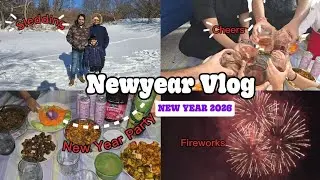 Новогодний вечер в Америке🇺🇲 | Катание на санях | Фейерверк | Новогодняя вечеринка с друзьями