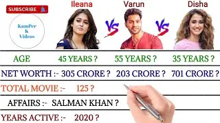 Ileana D'Cruz vs Varun Dhawan vs Disha Patani Full Comparison 2021, Height, Girlfriend, Net Worth