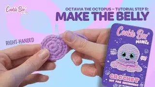 Octavia the Octopus - Tutorial Step 11: Make the Belly (Right-Handed) | Cookie Box Crochet Kits