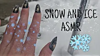 ASMR in the snow ❄️ scratching & tapping on ice