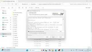 Install Oracle 26ai free edition on Windows platform