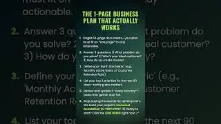 The 1-Page Business Plan That Actually Works #ad (Verify Info)