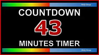 ⏰ 43 Minutes Timer - Countdown Full HD 1080p - Background Relaxing Music