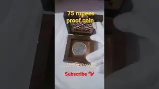 75 rupees proof coin India #coins #numismatics #money
