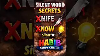 🔇 English ke Silent | Comment me likho: Knife ka silent letter kaunsa hai 🤔 #english #shorts #habib