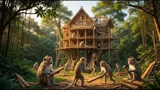 Indian Monkeys Build a Dream House From Human Trash! It’s Unbelievable! (4K)
