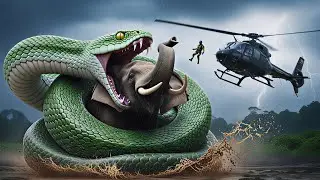 THE IMPOSSIBLE RESCUE: Giant 150ft Titan Snake vs 6-Ton Elephant! 🐘🐍 | Heartbeat Rescuers 