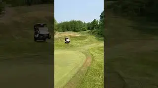 Golf cart jump leading to crash 🤣 🤣 🤣 (funny moment)🤣 🤣 🤣