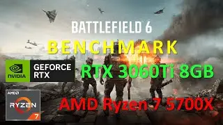 Battlefield 6 Beta┃RTX 3060 Ti & AMD Ryzen 7 5700X┃1440p Competitive (Low) Settings┃DLSS Quality