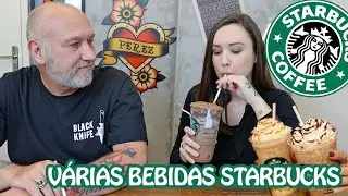 Provando várias bebidas Starbucks, gostamos ou não? - Mah e Fernandão