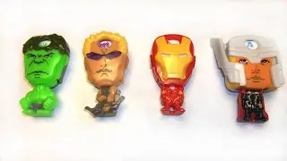 Открываем киндер сюрприз Супергерои Марвел Surprise Eggs Marvel Avengers Assemble Hulk # 2