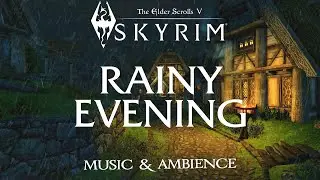 Streets of Whiterun, Rainy Evening in Skyrim | Calm Early Spring Atmosphere | Elder Scrolls Ambience