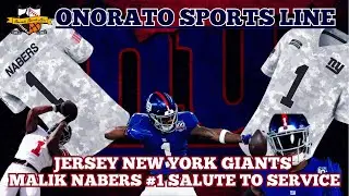 ONORATO SPORTS LINE (Jersey New York Giants 2024 Malik Nabers #1 Salute To Service)
