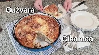 Pita Gibanica / Gužvara so gotovi kori / Homemade Cheese Pie with filo dough