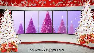 Christmas TV Studio Set 53   Virtual Green Screen Background Loop