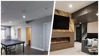 75 Transitional Gray Floor Basement Design Ideas You'll Love 🌈