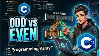 C program to separate odd and even integer into separate array | c programming Question #ccode