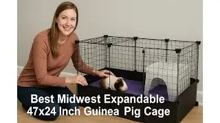 MidWest Homes for Pets Guinea Habitat Plus Cage | Best Midwest Expandable 47x24 Inch Guinea Pig Cage