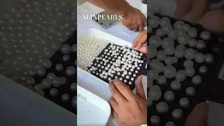 Southsea Australia White pearl check size process daily #pearls #pearl #pearljewelry #jewelry #viral