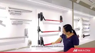 Push Bar Panic Exit Device with Exterior Lever Emergency Lock Stainless Steel Commercial Door