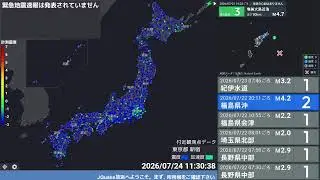 【JQuake】地震速報放送24時間