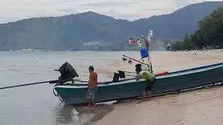 Boat launch off Khanom beach Thailand August 2025
