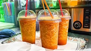 New extraordinary fresh Peach Soda drink in hot day...