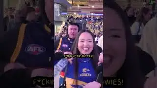 Interviewing AFL Fans Outside Of Optus Stadium! #westcoasteagles #adelaidecrows #perth